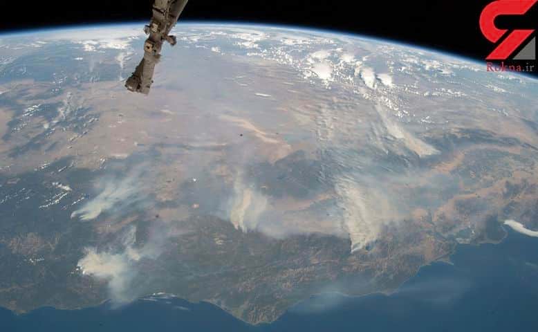 تصاویر ثبت شده ماهواره‌ای از بزرگترین آتش‌سوزی تاریخ کالیفرنیا