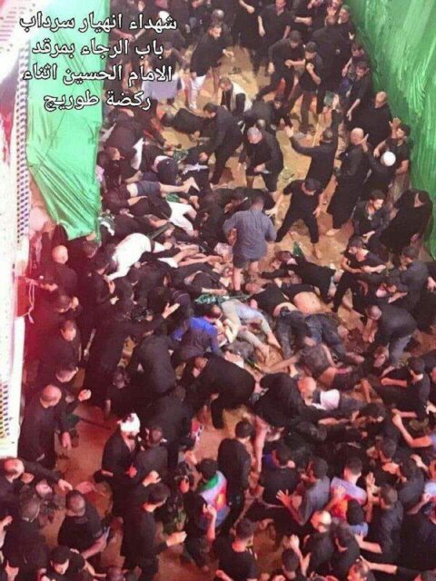 ۳۱ کشته و ۱۰۰ زخمی در حادثه مراسم عاشورای حسینی(ع) در کربلا + فیلم