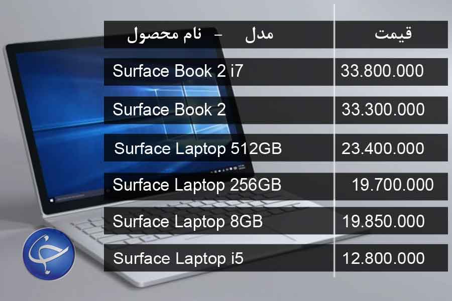 قیمت+لپ تاپ+مایکروسافت