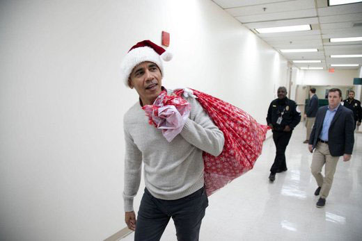 اوباما بابا نوئل شد